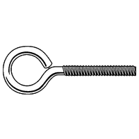 Premium 1/4"-20 x 1" Eye Bolt, Zinc Cr+3, Qty 50