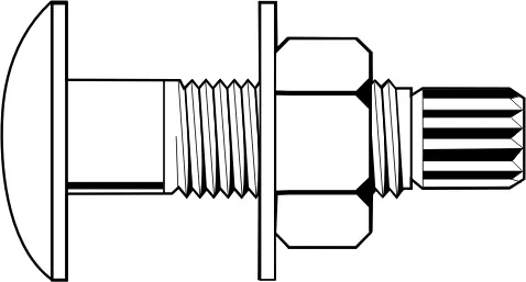Best Choice 3/4"-10 x 2 1/4" Tension Control Bolts, Round Head, A325 w/ Heavy Hex Nut, Grade DH A563 & Washer F436, Plain Finish, Qty 270