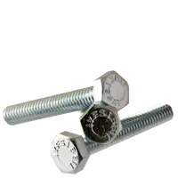 7/16"-14 x 2 1/4" Hex Tap Bolts, Grade 5, Zinc Cr+3, Full Thread, Medium Carbon Steel, Qty 50 Same Day Shipping