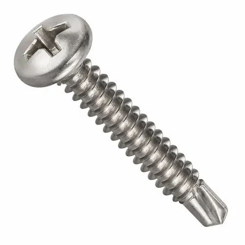 Grab Now 10-16 x 3/4" Self-Drilling Screws, Phillips Pan Head, 3 Point BSD, 410 Stainless Steel, Full Thread, Hardened, Qty 500