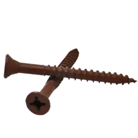 Weekend Sale 9 x 3" Deck Screws, Combo Phillips Drive, Red Finish, ACQ Compatible, Qty 5