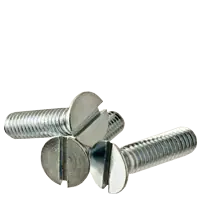 Shop Now 1/4"-20 x 3 1/2" Machine Screws, Slotted Flat Head, Zinc Cr+3, Full Thread, Qty 100
