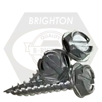 Seasonal Sale 8-15 x 1/2" Self-Piercing Screws, Slotted Indent Hex Washer Head HWH, Twinfast, Zinc Cr+3, Full Thread, Qty 1000