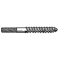 3/16"-24 x 1 1/2" Hanger Bolts, Plain Finish, Qty 100 Buy Today