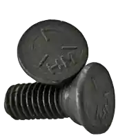 Best Price 7/16"-14 x 1 1/2" Plow Bolts, 3 Head, Grade 5, Plain Finish, Full Thread, Qty 50