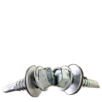 New Release 10-16 x 1" Self-Drilling Screws w/ Bonded Washer, Unslotted Hex Washer Head HWH, Zinc Cr+3, Full Thread, Qty 100