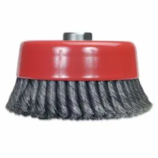 Norton 69936653346 6 x .020 x 5/8-11 In. Knotted Wire Cup Brush - F Luxury