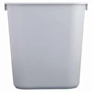 One Day Deal Rubbermaid Commercial FG295600GRAY Wastebasket Med Rect 28Qt/27L Gray