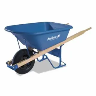 Jackson Professional Tools MP575FFBB 5.75 Cu Ft Poly Wheelbarrow W/Flat Free Tires Best Price