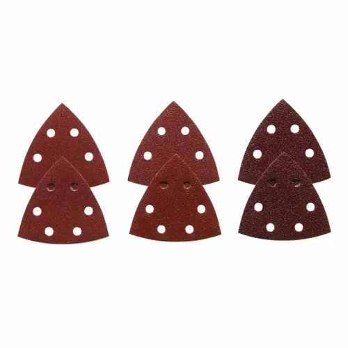 Bosch SDTR000 3-1/2 In. Assorted Grits 6 pc. Red Detail Sander Abrasive Triangles for Wood (6 Pack) Buy Online
