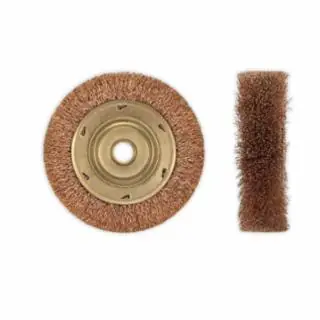 Ampco Safety Tools WB-44D 6" Dia. Wheel- 1-1/4" Plain Arbor Crimped Wir Instant Buy