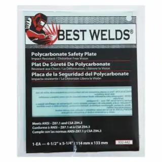 Authentic Best Welds 901-932-442 Bw-4-1/2X5-1/4 Polyc Arbonate Safety Plate