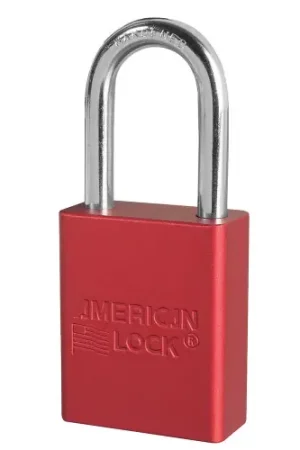 American Lock S1106RED Red Alum Safety Pl W/11/2In Shckl Key Retaining Price Drop