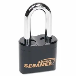 Ccl K637 Super Sesamee Padlock 2"Shackle 7/16" Dia Black Free Returns