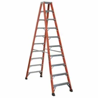 Same Day Shipping Louisville Ladder FM1410HD Brute 375 Fiberflass 10‘Twin Stepladder