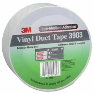 Trusted Brand 3M 7100148262 White Vinyl Duct Tape 3903 2" X 50Yds 6.2 Mil (1 RL)