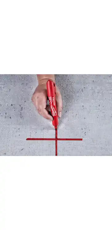 In Demand Milwaukee Tool 48-22-3256 INKZALL (12) Large Chisel Tip Red Marker, 12 Pack