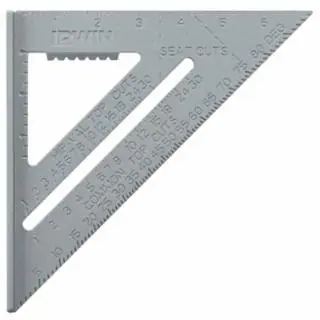 Genuine Irwin 1794464 Aluminum Rafter Square 7"