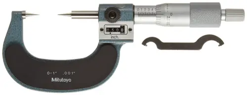 Mitutoyo 142-177 0-1" Point Micrometerw/Digital C Direct From Factory