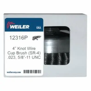 Weekend Sale Weiler 12316P 4" Single Row Wire Cup Brush .023 5/8"-11 A.H.
