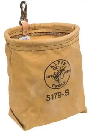 Buy Online Klein Tools 5179S Tool Pouch, Water-Repellent Bag with Snap Clip, 7.5 x 7 x 3.5-Inch