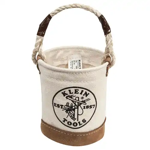 Authentic Klein Tools 5104MINI Mini Tool Bucket, Leather-Bottom