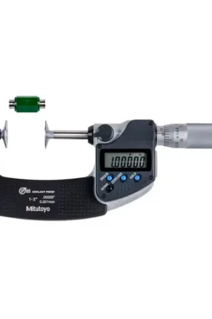 Must Have Mitutoyo 323-351-30 Micrometer Disc 1-2" .00005"/0.001 mm Ip65