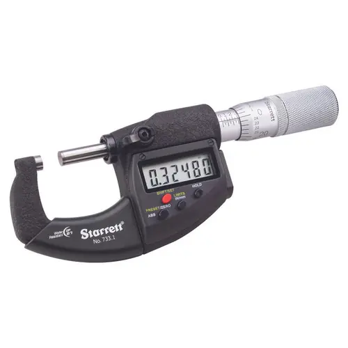 L.S. STARRETT OUTSIDE MICROMETER .00005"RES 0-1"RANGE High Quality