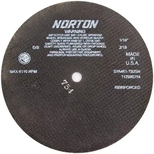 Norton 66253122817 T1 10 x 1/16 x 5/8 57A461-Tb25N Place Order