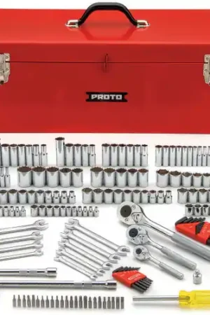 Proto J47184-1A 1/4 in., 3/8 in. & 1/2 in. Drive 6 & 12-Point Socket Set With Tool Box (184 pc.) Best Price