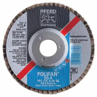 Pferd 62202 4-1/2 x 7/8 Polifan Sg Alu Ox Conical 40G (10 EA) Latest