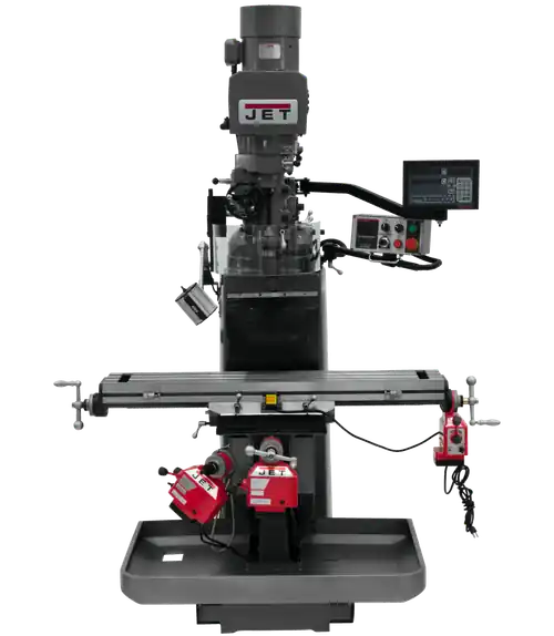 New Release JET JT9-690549 JTM-949EVS Mill With 3-Axis Newall NMS800 DRO (Quill) With X, Y and Z-Axis Powerfeeds