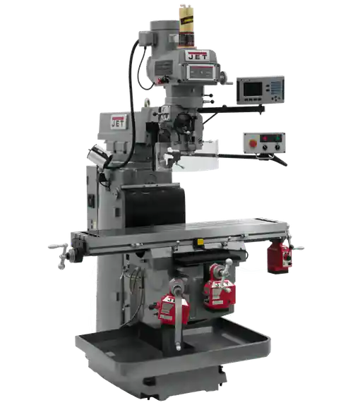 JET JT9-698060 JTM-1254VS With ACU-RITE 203 3X (K) DRO, X,Y&Z Powerfeeds & Air Power Drawbar Authentic