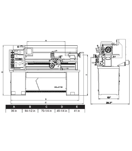 Fast Shipping JET JT9-892454 E-1440VS With ACU-RITE 203 DRO With Taper Attachment