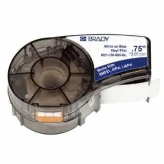 Free Returns Brady 142794 M21-750-595-Bl .75Inx21Ft Wht/Blu Cart