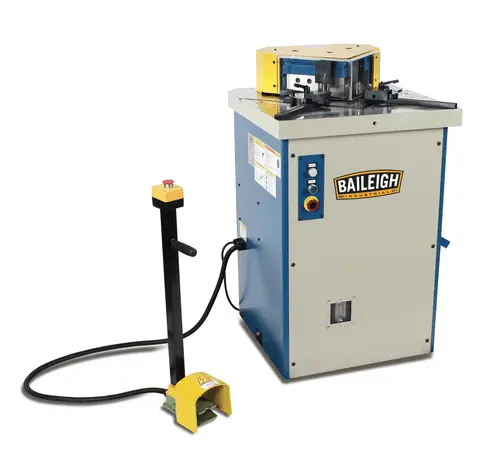 Instant Buy BAILEIGH BA9-1007213 Sn-F04-Ms; 220V 60 Hz 3Phase 4 Gauge (6mm) Hydraulic Fixed Angle Sheet Metal Notcher