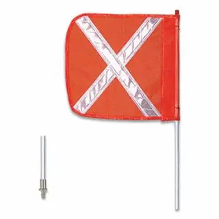 Get Yours Checkers FS5X-QD-O Warning Whip5‘12" Orangeflagwht Xquick Disc