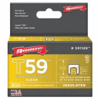 Arrow Fastener 591189 5/16"X 5/16" Insulated Staple Clear 300/Box (1 BOX) Popular