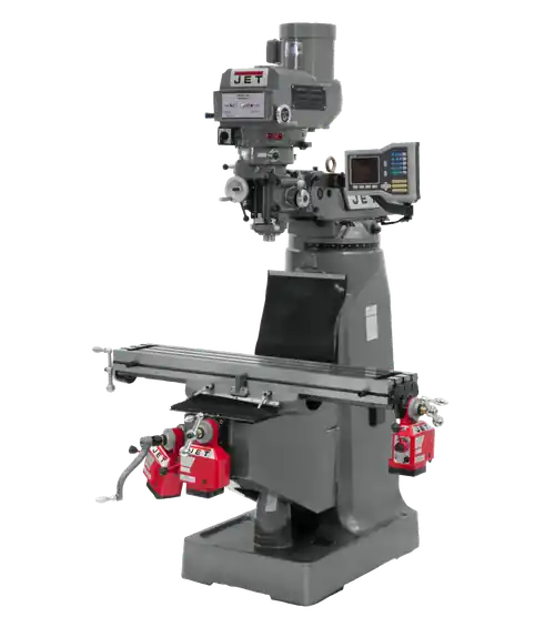 JET JT9-690418 JTM-4VS Mill With 3-Axis ACU-RITE 303 DRO (Knee) With X, Y and Z-Axis Powerfeeds Luxury
