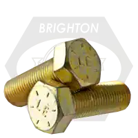New Arrival 3/8"-24 x 2 3/8" Hex Cap Screws, Grade 8, Zinc-Yellow Bake Cr+3, Partial Thread, Fine (UNF), Made in USA, Qty 100