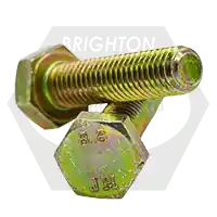 Price Drop M10-1.50 x 65 mm Hex Cap Screws, Metric Class 8.8, Zinc-Yellow Cr+6, Full Thread, Coarse (UNC), DIN 933, Qty 50