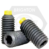 Hassle-Free Returns 1/2"-13 x 1/2" Socket Set Screws, Nylon-Tip, Black Oxide, Coarse (UNC), Alloy Steel, Qty 100