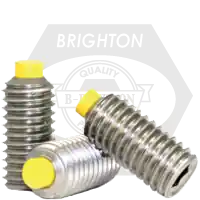 Reduced Price 4-40 x 3/16" Socket Set Screws, Nylon-Tip, 18-8 Stainless Steel A2, Coarse (UNC), Qty 100