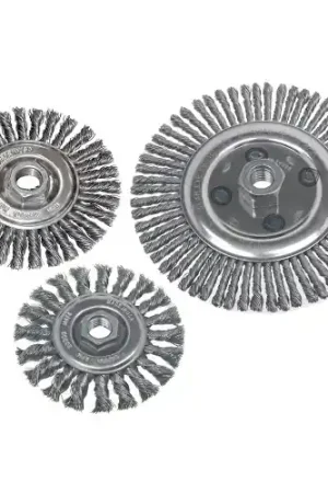 Limited Offer CGW Abrasives 60001 4 Radknot .014 Carb 5/8-11Ah Wire Brush Knot, 6 Pack