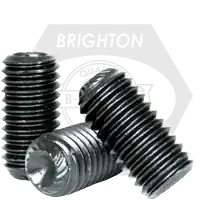 Special Discount 4-48 x 3/16" Socket Set Screws, Knurled Cup Point, Thermal Black Oxide, Fine (UNF), Alloy Steel, Qty 100