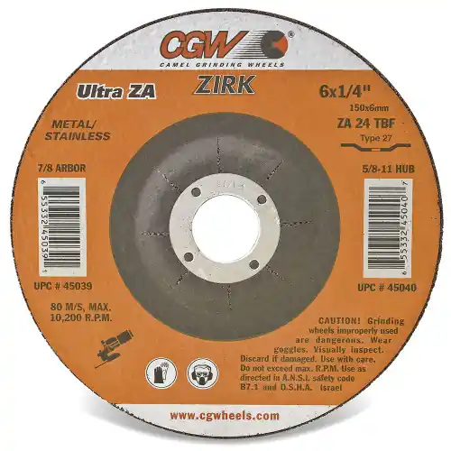 Brand New CGW Abrasives 35644 7 x 1/4 x 7/8 T27 Za24-T-Bf Resin Grind Whls, 25 Pack
