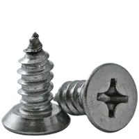 14-14 x 5/8" Self-Tapping Screws, Undercut Phillips Flat Head, Type AB, 18-8 Stainless Steel, Full Thread, Qty 500 Clearance