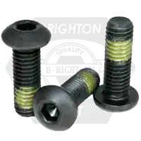5/16"-18 x 7/8" Button Head Socket Cap Screws, Nylon-Patch Thermal Black Oxide, Full Thread, Coarse (UNC), Alloy Steel, Qty 100 Today Only
