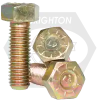 1/4"-20 x 1 1/2" Hex Cap Screws, L9, Hex Head, Zinc-Yellow Cr+3, Partial Thread, Coarse (UNC), Alloy Steel, Made in USA, Qty 100 Professional Grade
