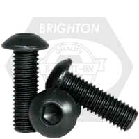 M4-0.70 x 18 mm Button Head Socket Cap Screws, Metric Class 12.9, Thermal Black Oxide, Full Thread, Coarse (UNC), ISO 7380, Qty 100 Budget